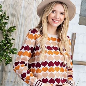 Plus size heart sweater